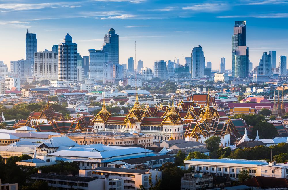 Skyline of Bangkok at day time